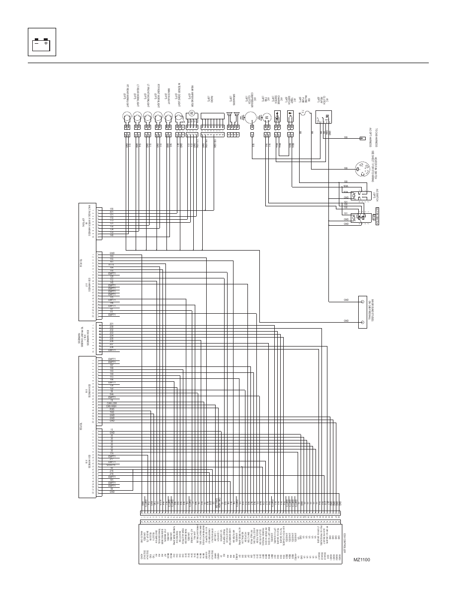 4 esx harness and options electrical schematic, Esx harness and options electrical schematic, Electrical system | Mz1100 | JLG 4017 Service Manual User Manual | Page 130 / 152
