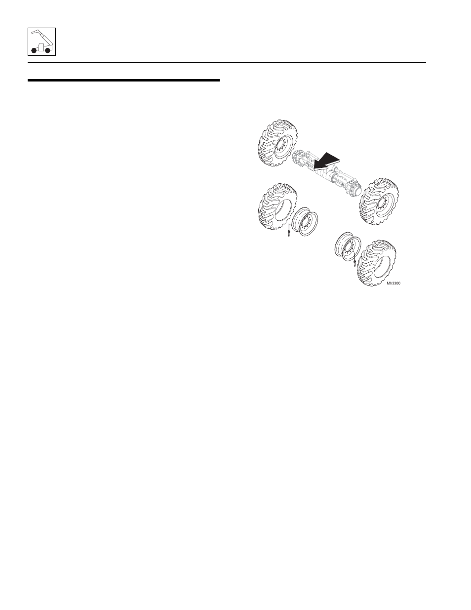 5 wheels and tires, 1 removing wheel and tire assembly from machine, 2 installing wheel and tire assembly onto machine | Wheels and tires, Removing wheel and tire assembly from machine, Installing wheel and tire assembly onto machine | JLG 4017 Service Manual User Manual | Page 74 / 152