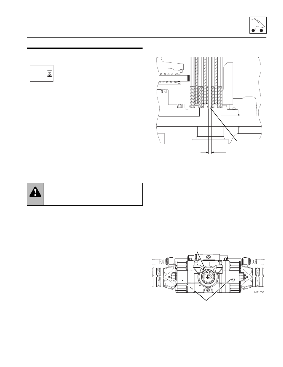 6 brakes, 1 brake disk inspection, Brakes | Brake disk inspection, To section 5.6, “brakes.”), Warning | JLG 4017 Service Manual User Manual | Page 75 / 152