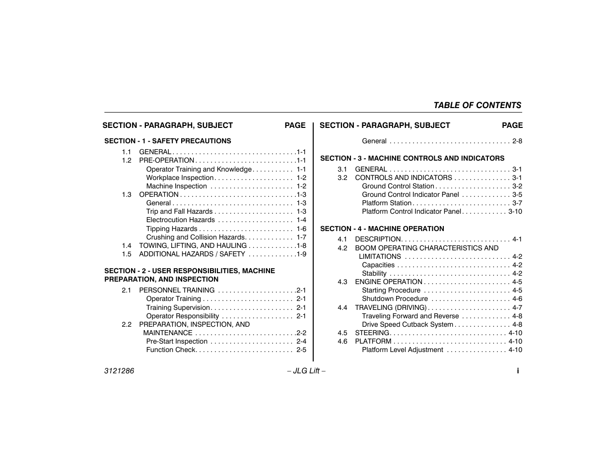 JLG 24RS Operator Manual User Manual | Page 7 / 94