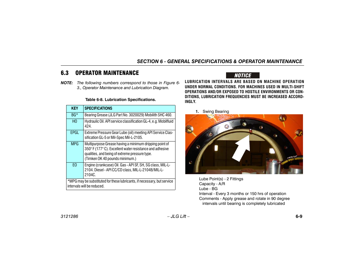 3 operator maintenance, 3 operator maintenance -9, Lubrication specifications -9 | JLG 24RS Operator Manual User Manual | Page 81 / 94