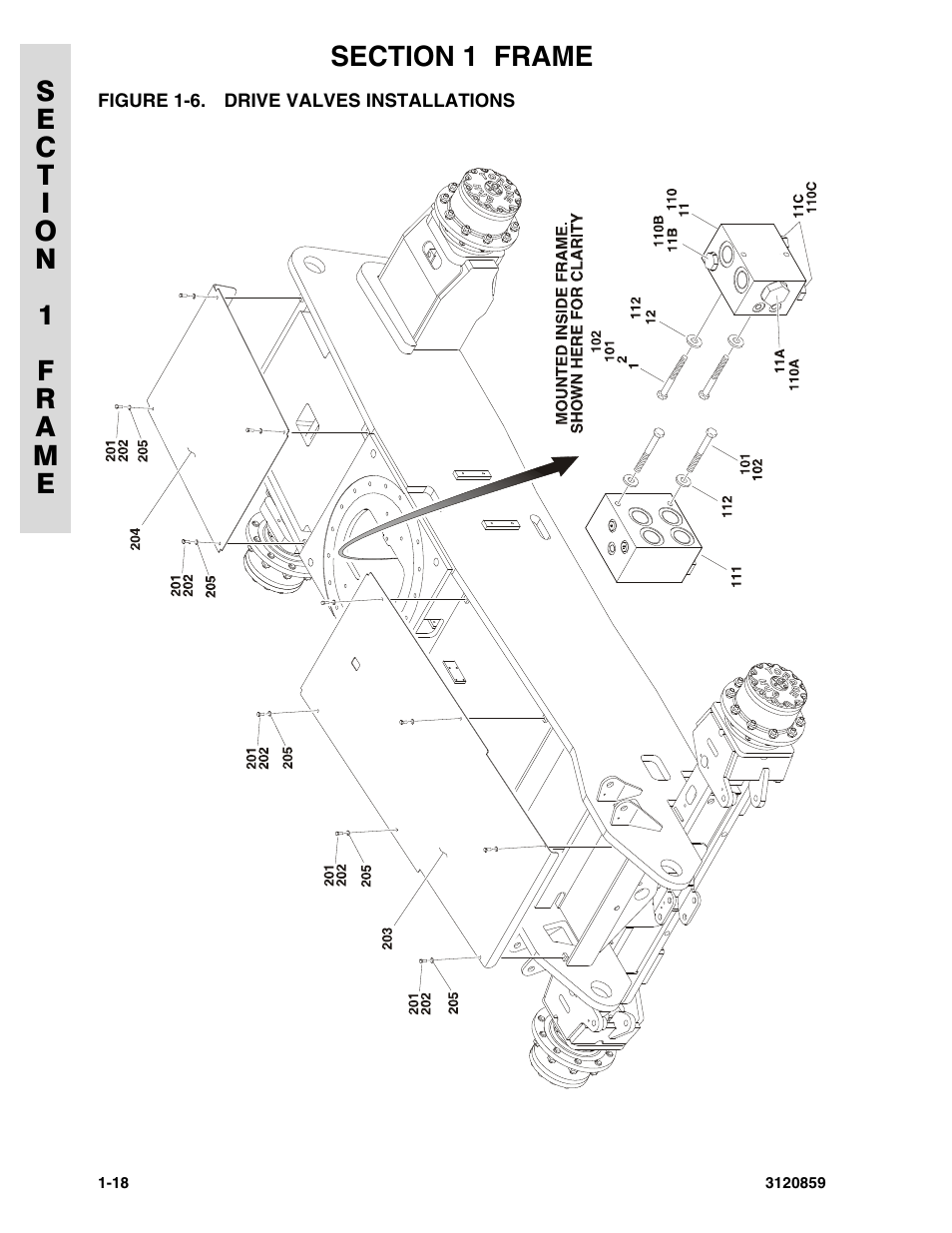 Figure 1-6. drive valves installations, Drive valves installations -18 | JLG 800A_AJ Parts Manual User Manual | Page 24 / 266