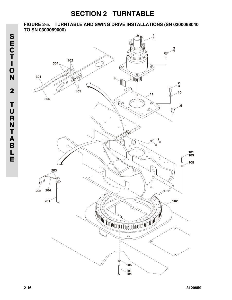 Sn 0300069000) -16 | JLG 800A_AJ Parts Manual User Manual | Page 42 / 266