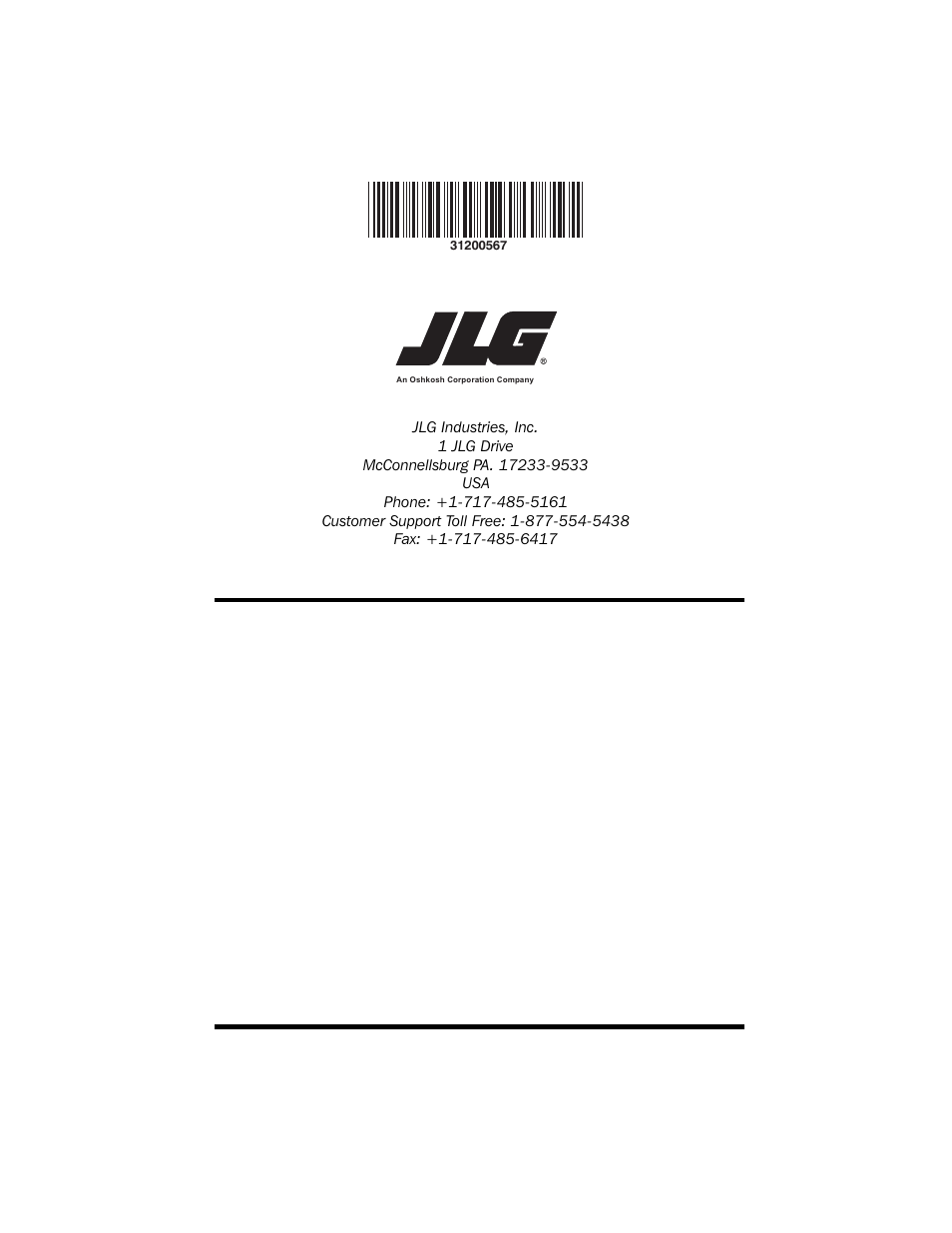 Jlg worldwide locations | JLG 723A Operator Manual User Manual | Page 172 / 172