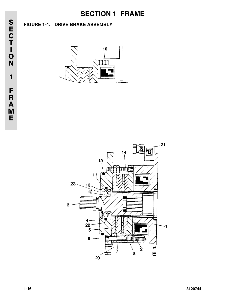 Figure 1-4. drive brake assembly | JLG 45e ANSI Parts Manual User Manual | Page 22 / 224