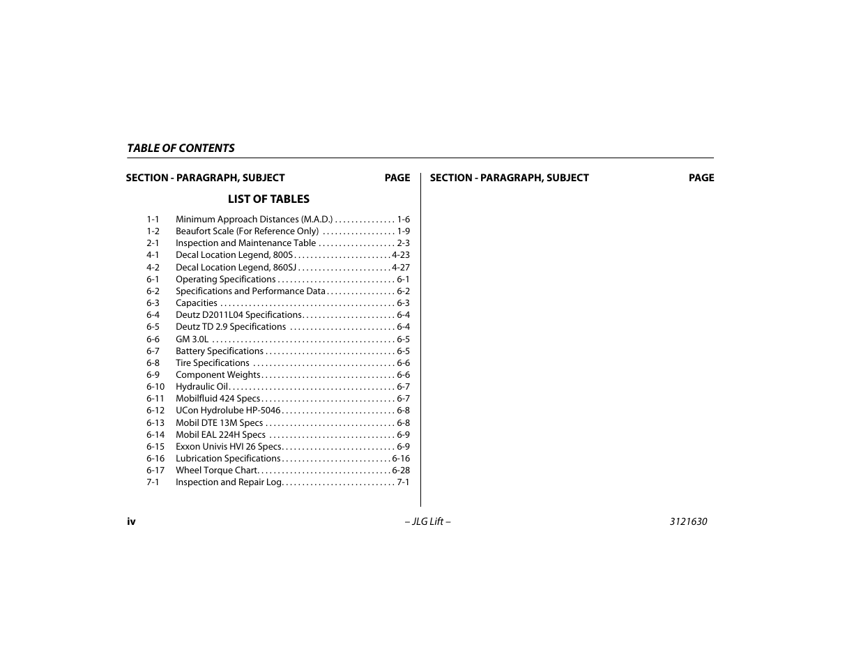 JLG 860SJ Operator Manual User Manual | Page 10 / 130