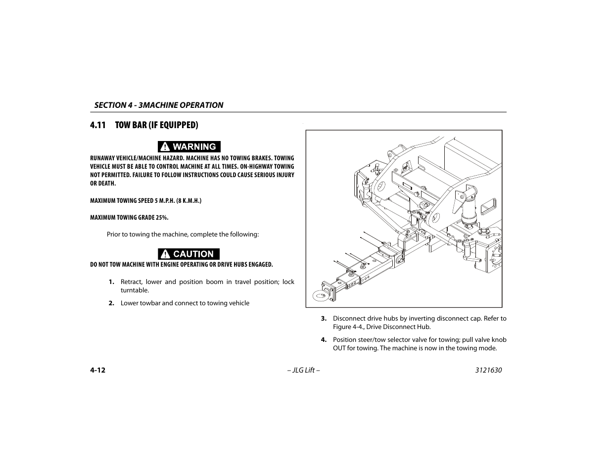 11 tow bar (if equipped), 11 tow bar (if equipped) -12 | JLG 860SJ Operator Manual User Manual | Page 72 / 130