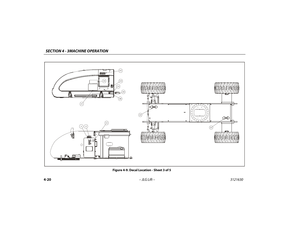 Decal location - sheet 3 of 5 -20 | JLG 860SJ Operator Manual User Manual | Page 80 / 130
