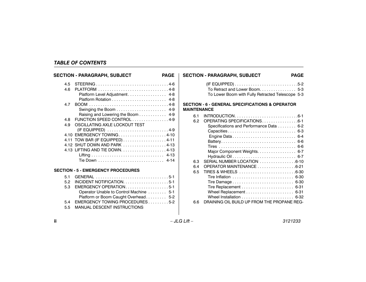 JLG 680S Operator Manual User Manual | Page 8 / 128