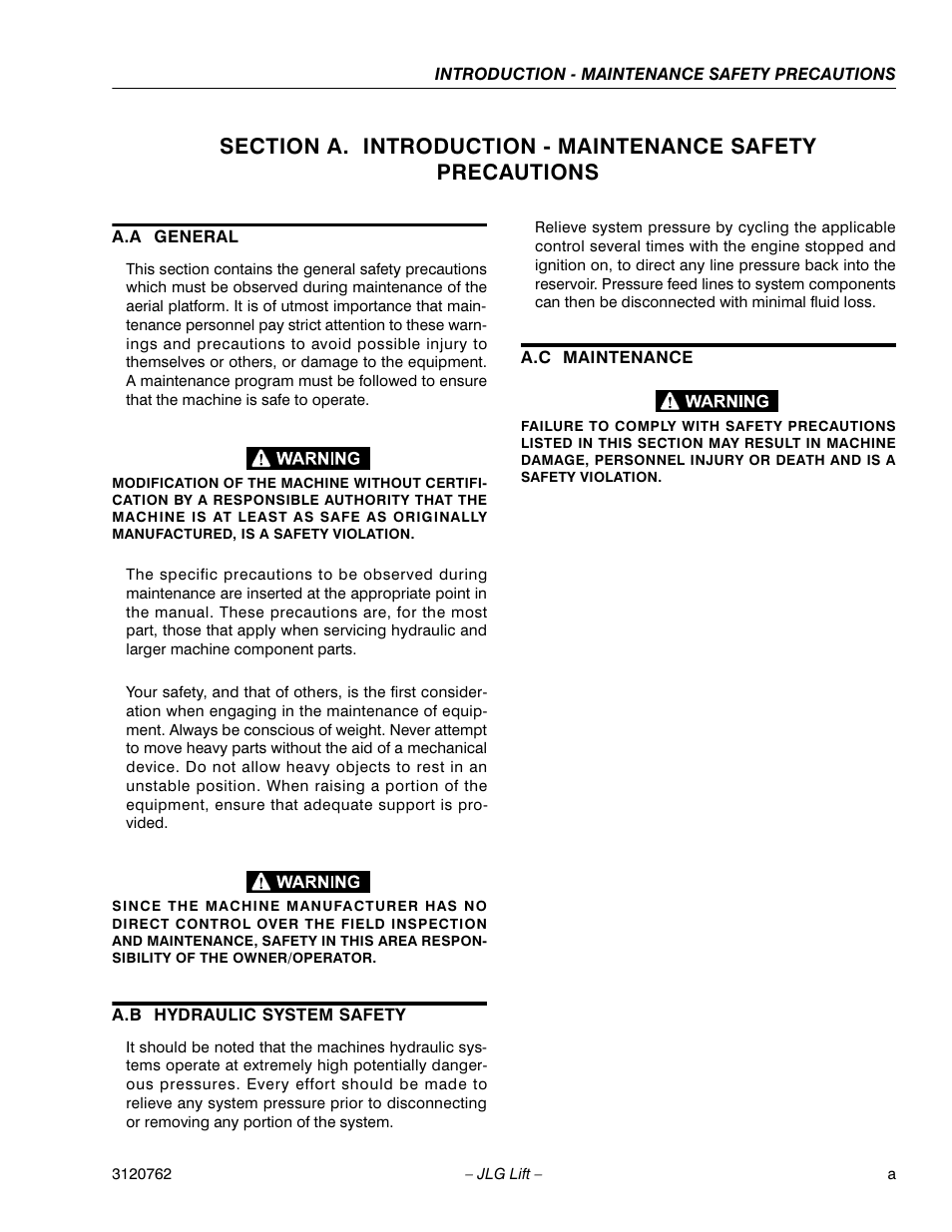 JLG 2658E3 ANSI Service Manual User Manual | Page 3 / 62