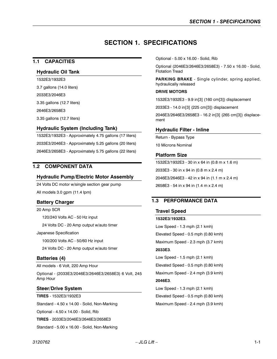 JLG 2658E3 ANSI Service Manual User Manual | Page 7 / 62