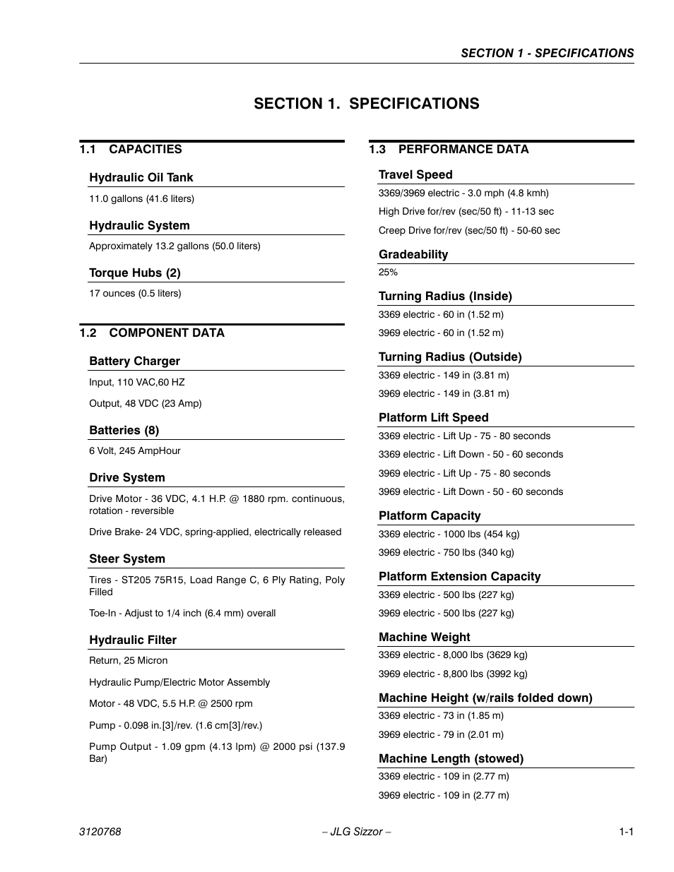 JLG 3969electric ANSI Service Manual User Manual | Page 7 / 46