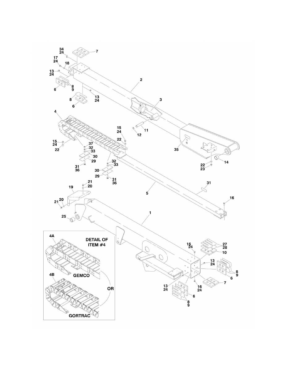 Figure 3-5. e/m400ajp main boom assembly | JLG M400 Parts Manual User Manual | Page 104 / 262