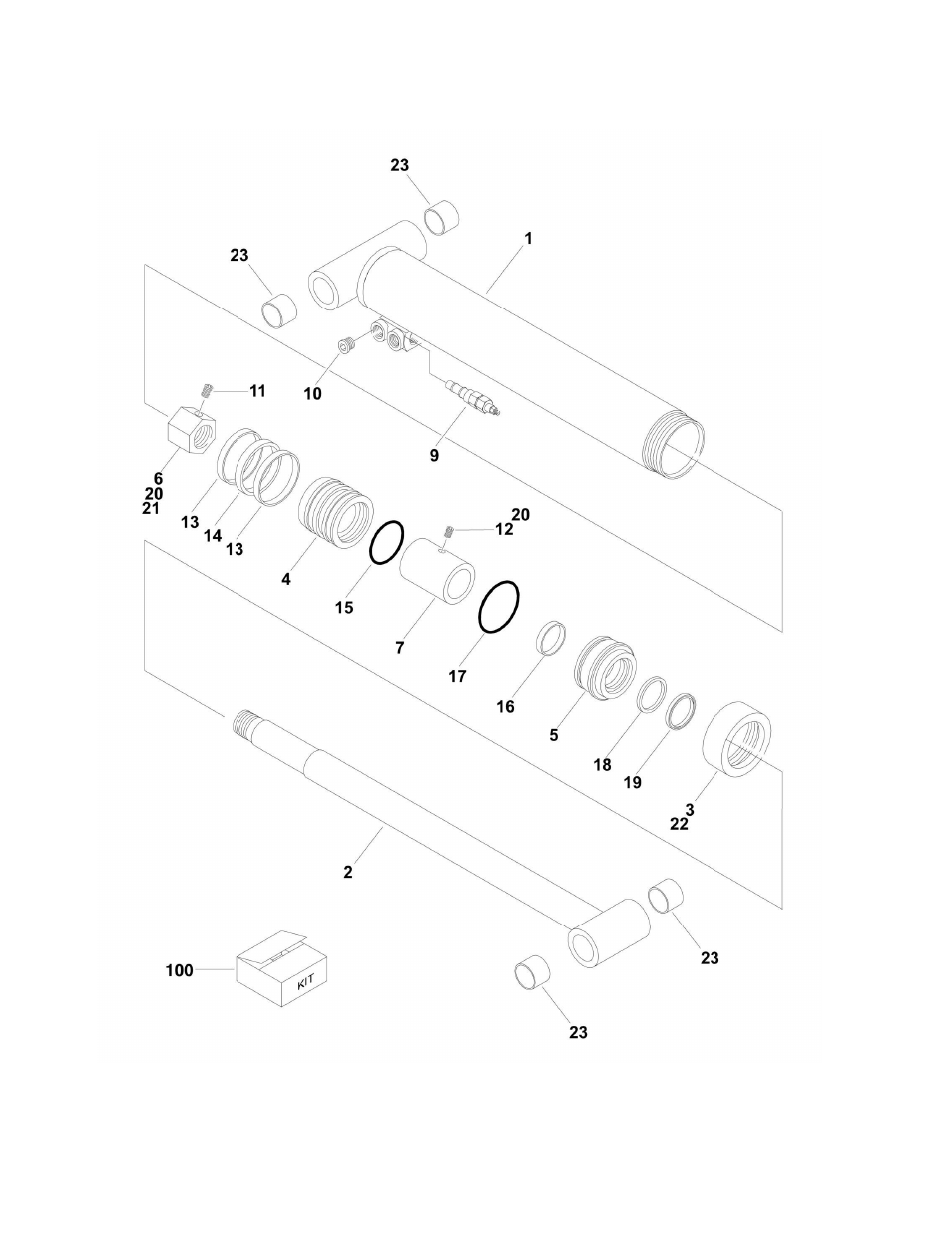 Figure 5-9. lift cylinder assembly - upper | JLG M400 Parts Manual User Manual | Page 170 / 262