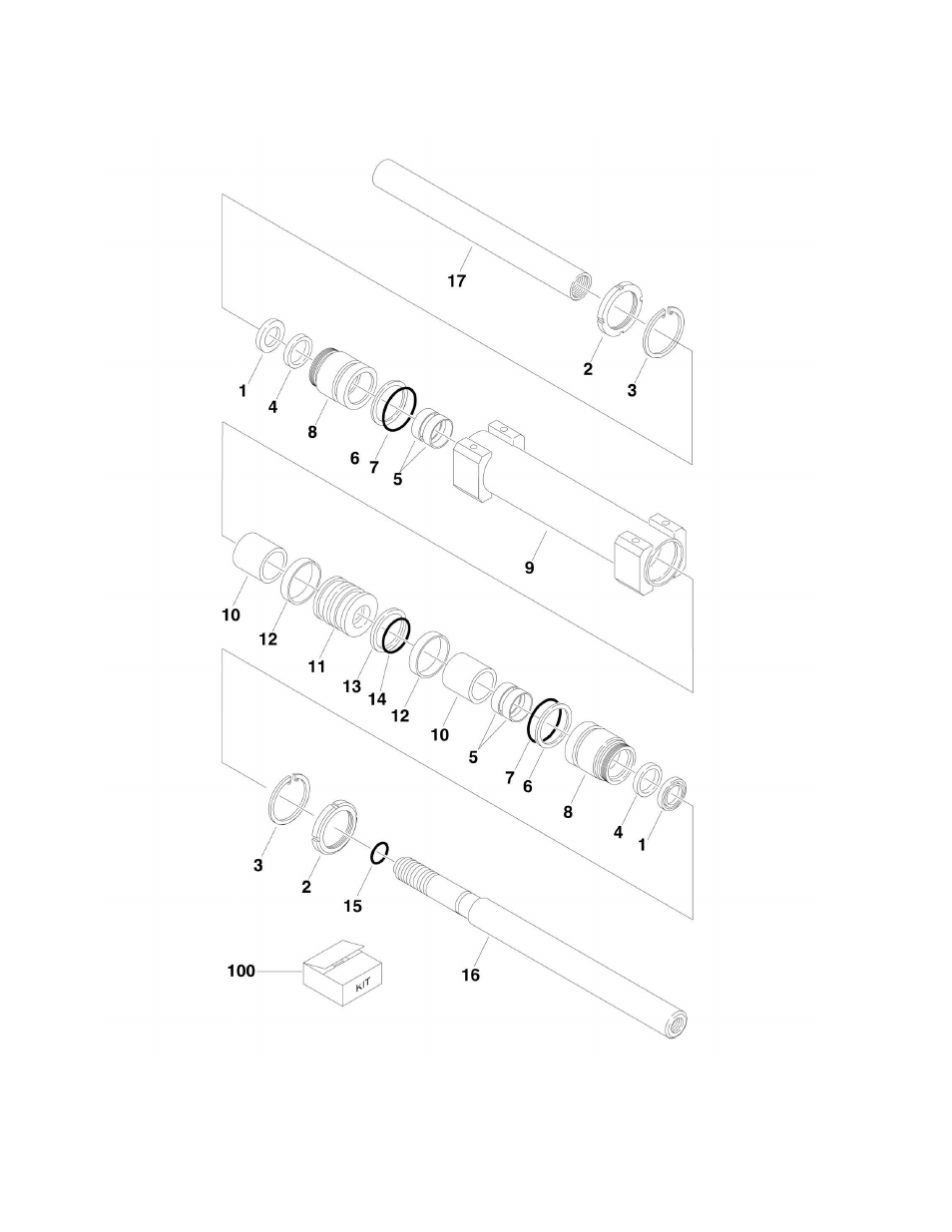 Figure 5-14. steer cylinder assembly | JLG M400 Parts Manual User Manual | Page 184 / 262