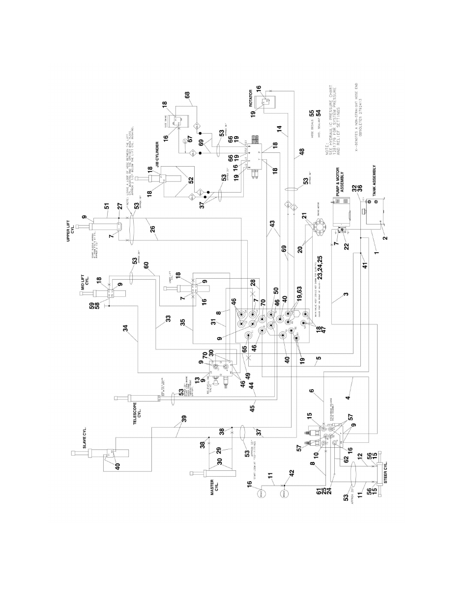 Figure 6-3. standard hydraulic diagram (e/m400ajp) | JLG M400 Parts Manual User Manual | Page 204 / 262