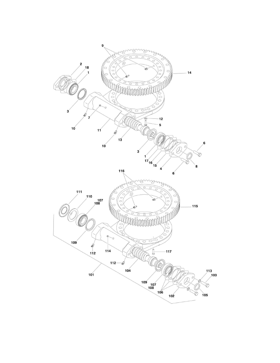 Figure 2-6. swing bearing assembly | JLG M400 Parts Manual User Manual | Page 68 / 262