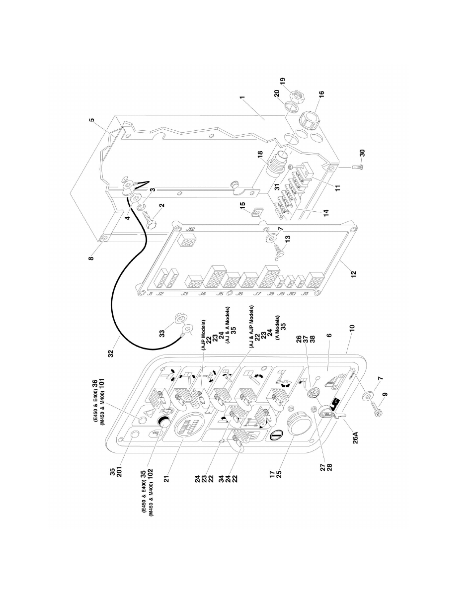 Figure 2-8. ground control box assembly | JLG M400 Parts Manual User Manual | Page 76 / 262