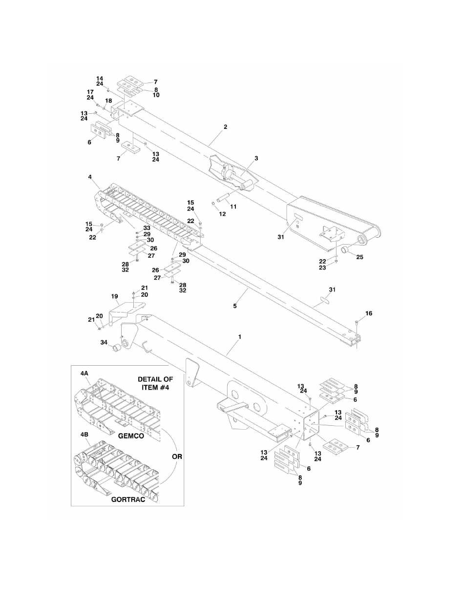 Figure 3-3. e/m450aj main boom assembly | JLG M400 Parts Manual User Manual | Page 96 / 262