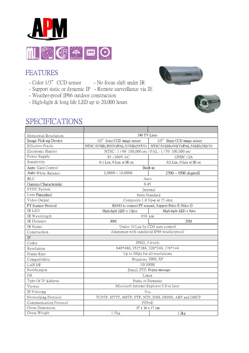 APM AAL-9663 User Manual | 1 page