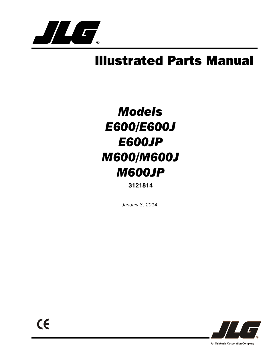 JLG M600 Parts Manual User Manual | 254 pages