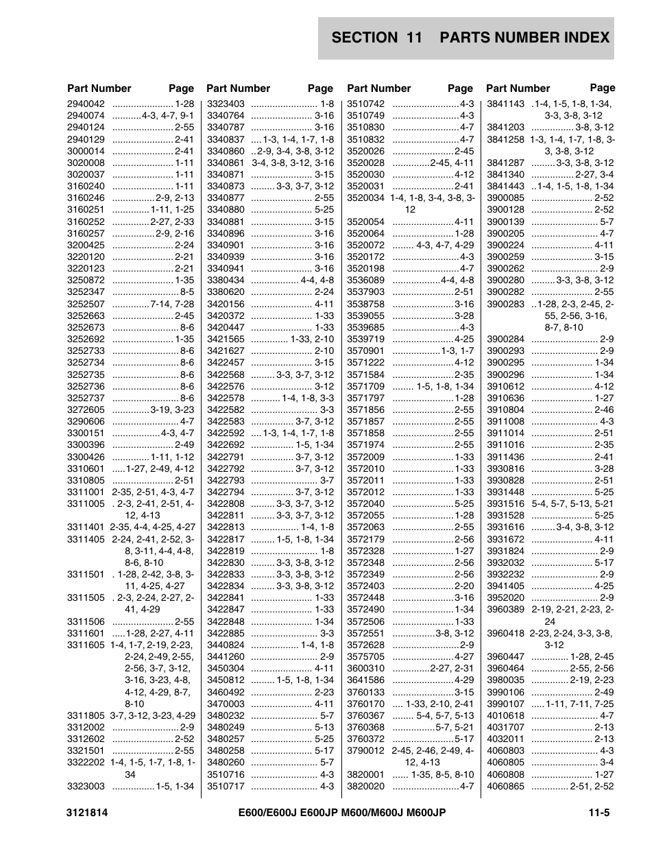 JLG M600 Parts Manual User Manual | Page 247 / 254