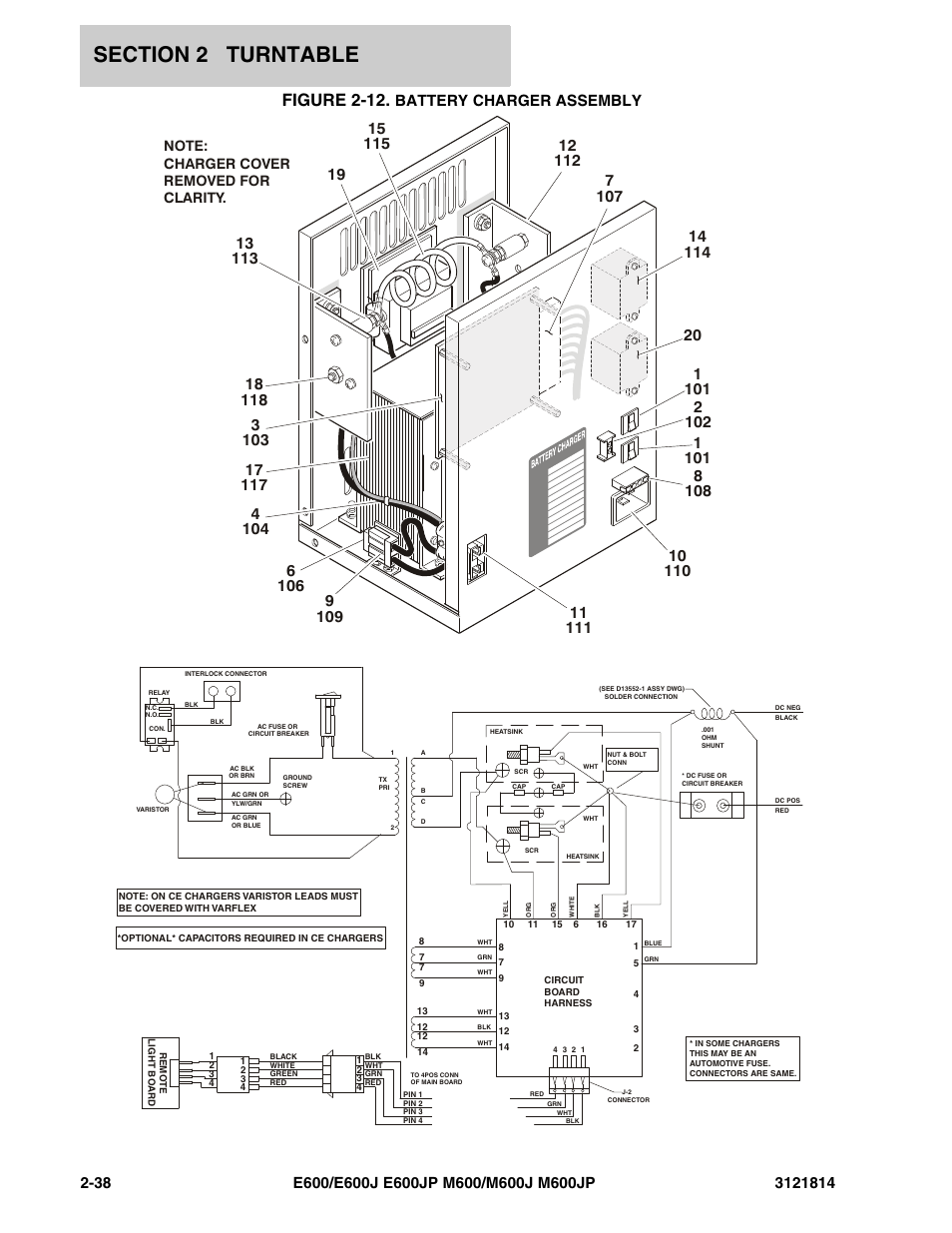 Figure 2-12. battery charger assembly, Figure 2-12, Battery charger assembly | JLG M600 Parts Manual User Manual | Page 80 / 254