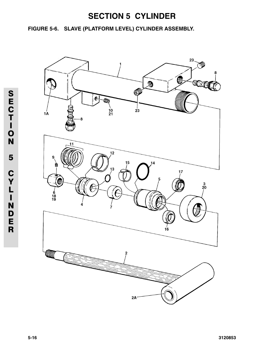 Slave (platform level) cylinder assembly | JLG 45ic Parts Manual User Manual | Page 116 / 160