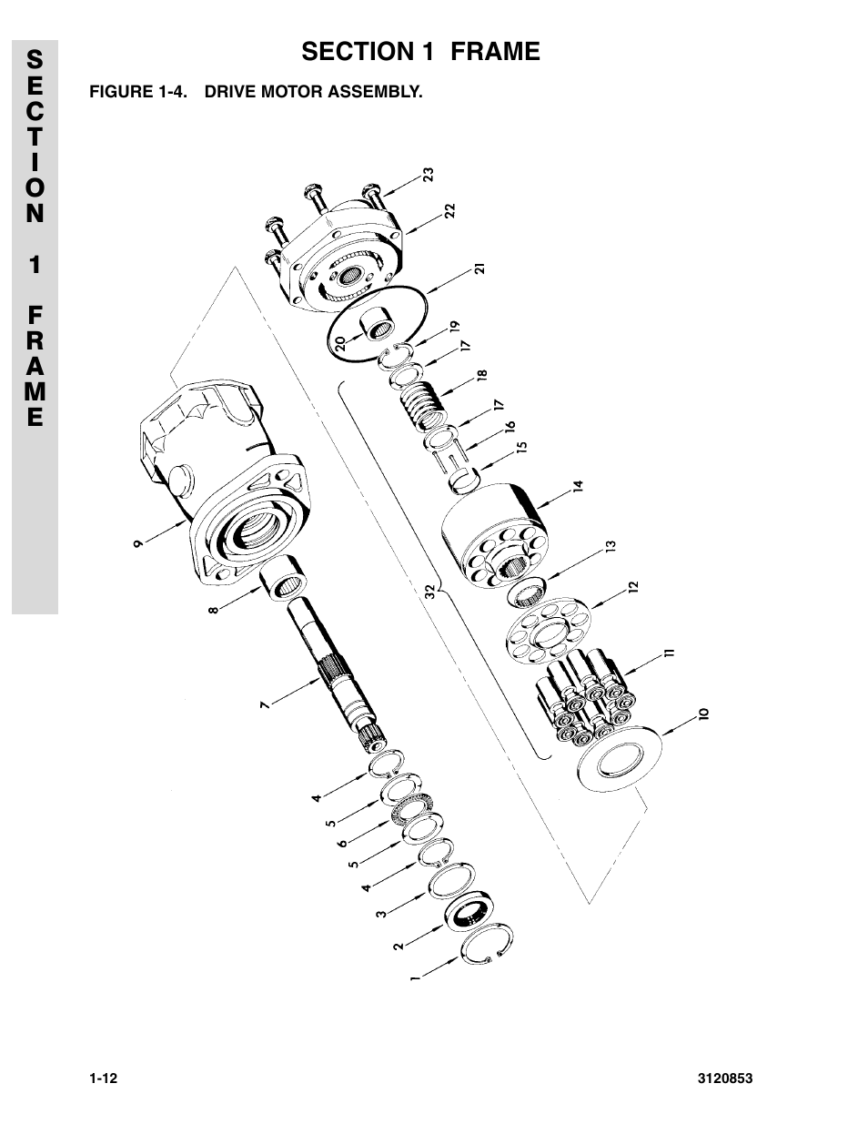 Figure 1-4. drive motor assembly, Drive motor assembly | JLG 45ic Parts Manual User Manual | Page 18 / 160