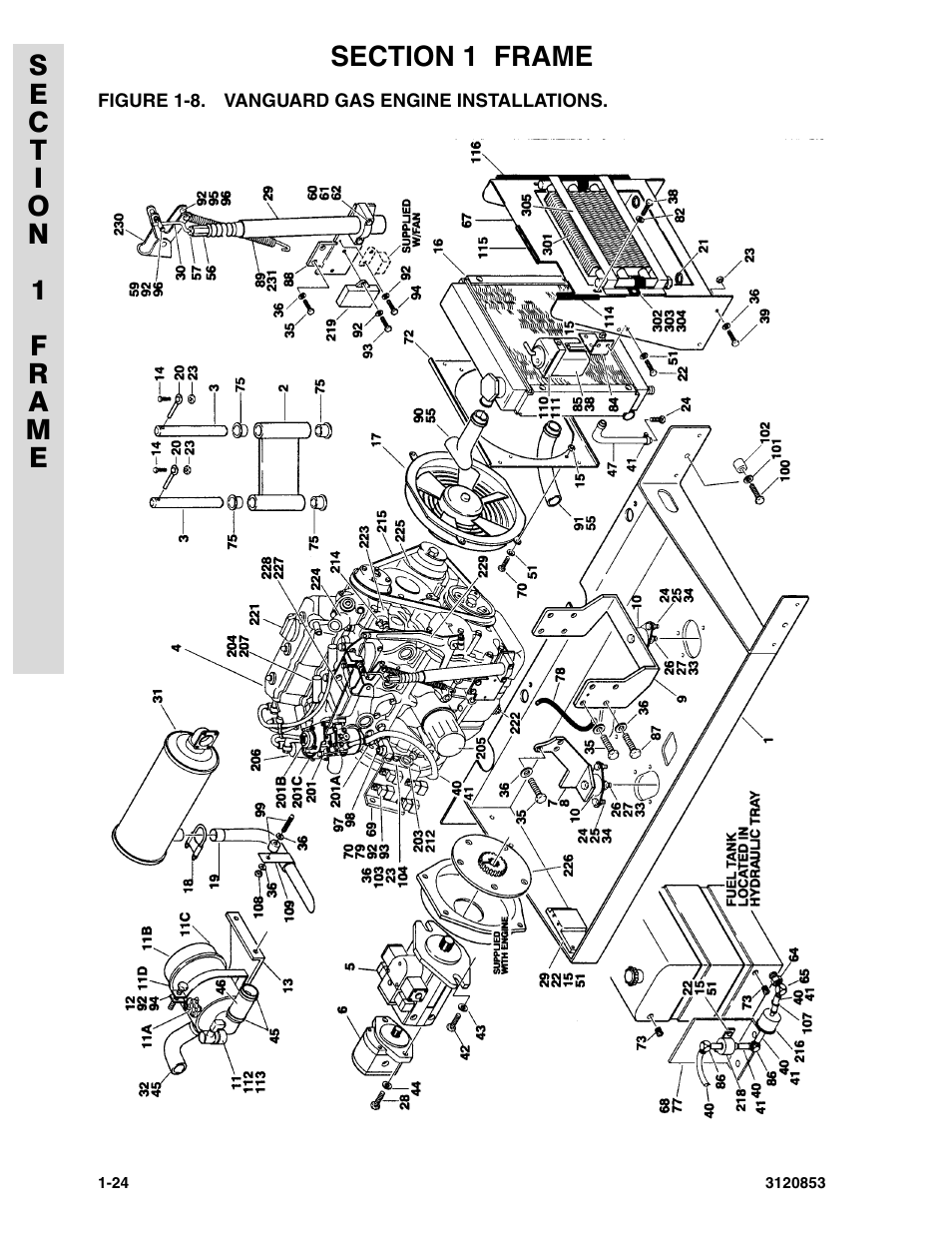 Figure 1-8. vanguard gas engine installations, Vanguard gas engine installations -24, Vanguard gas engine installations | JLG 45ic Parts Manual User Manual | Page 30 / 160