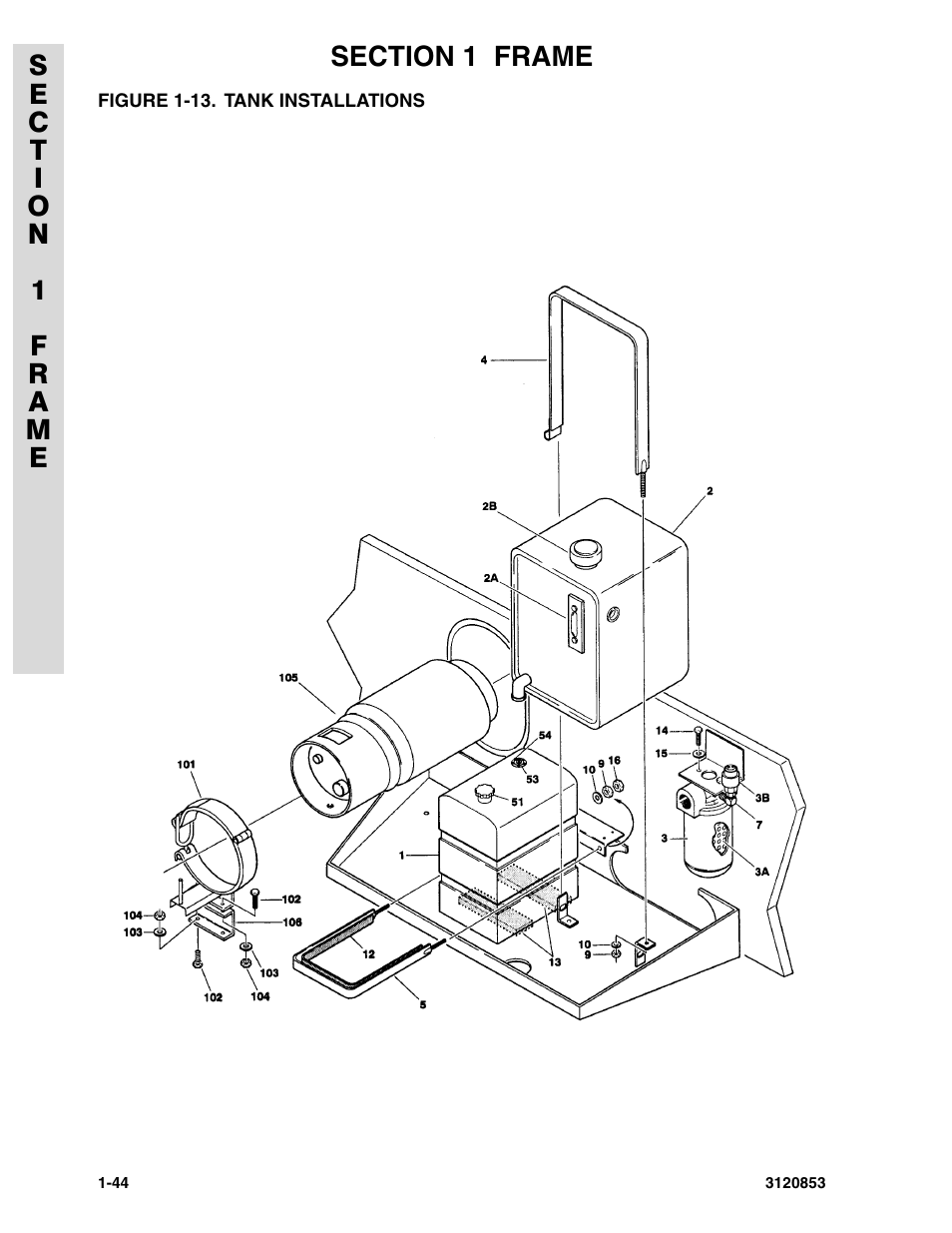 Figure 1-13. tank installations, Tank installations | JLG 45ic Parts Manual User Manual | Page 50 / 160