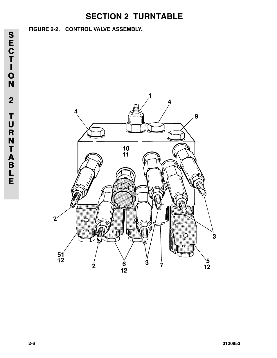 Figure 2-2. control valve assembly, Control valve assembly -6, Control valve assembly | JLG 45ic Parts Manual User Manual | Page 60 / 160