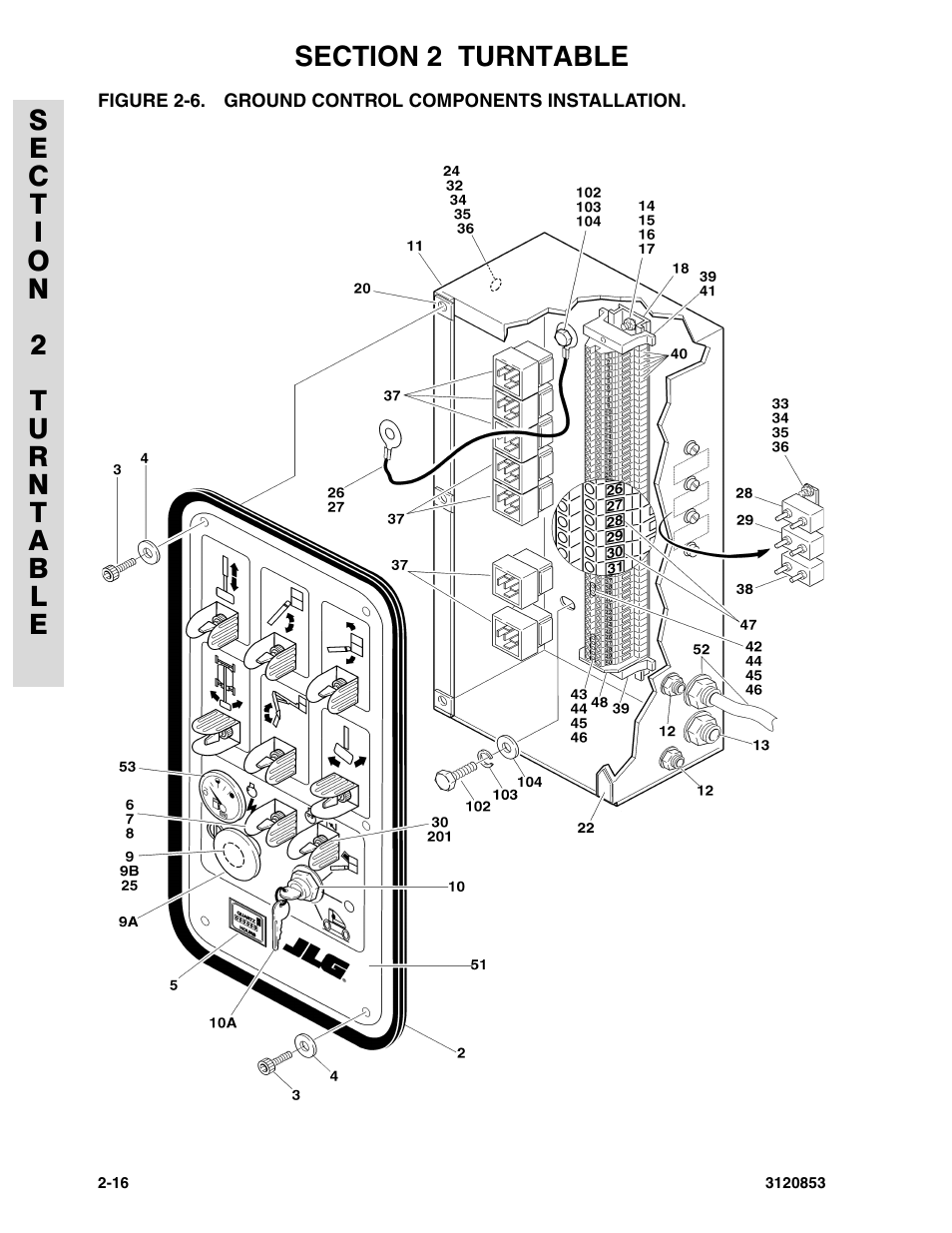 Figure 2-6. ground control components installation, Ground control components installation | JLG 45ic Parts Manual User Manual | Page 70 / 160