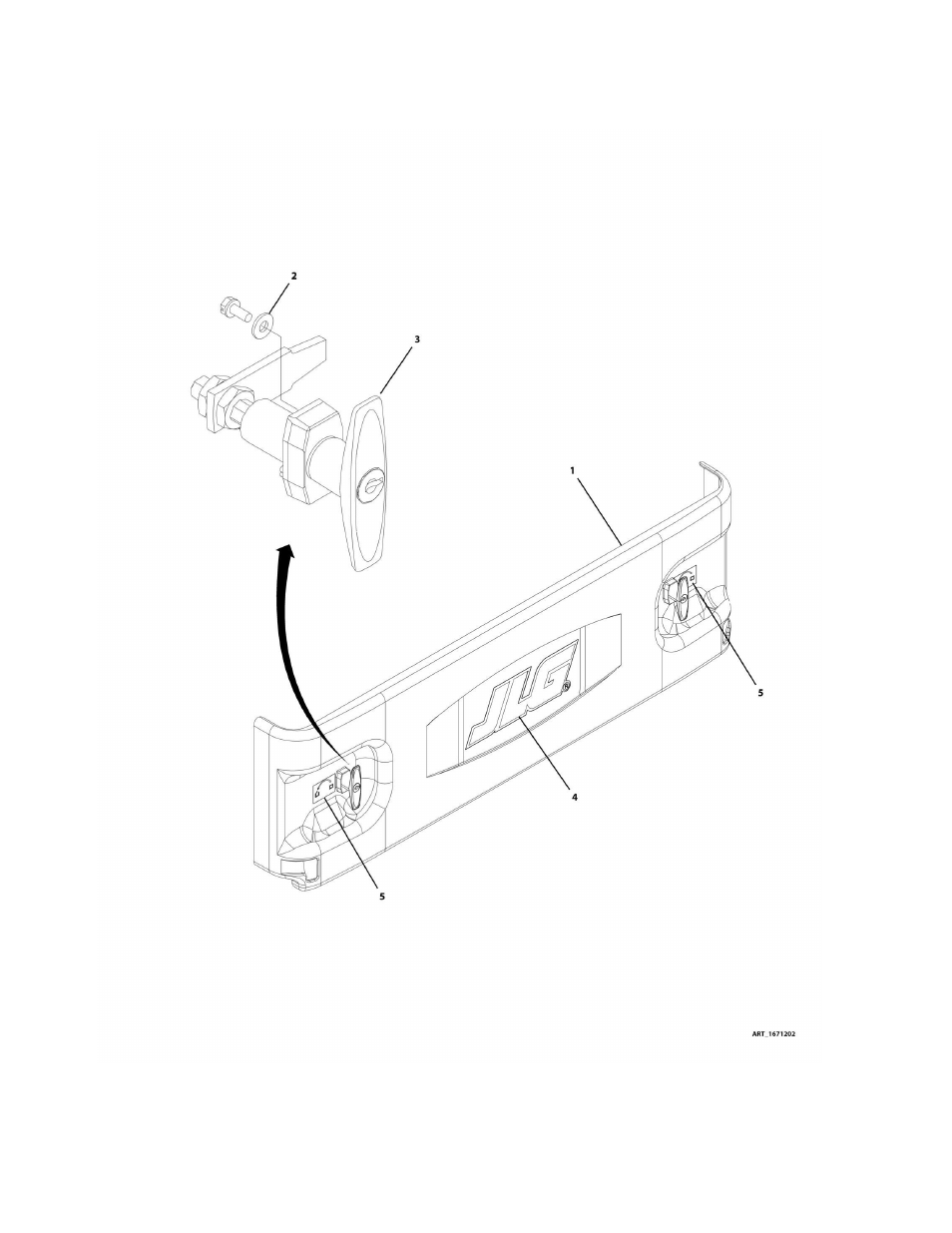 Figure 2-24. battery cover assembly - non-locking | JLG 2632ES Operator Manual User Manual | Page 100 / 328