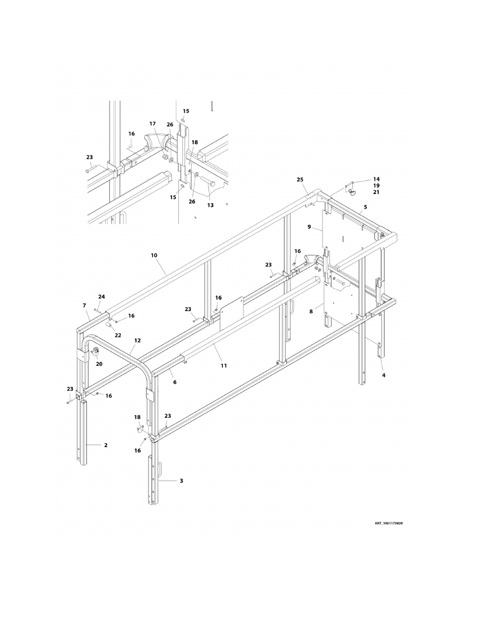 Figure 4-6. rail kit - self closing gate | JLG 2632ES Operator Manual User Manual | Page 160 / 328