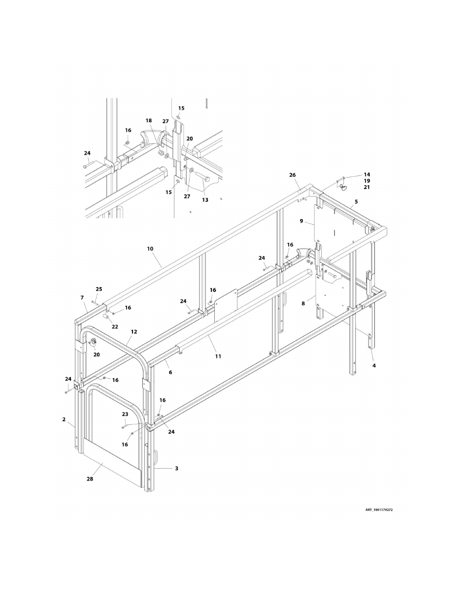 Figure 4-8. rail kit - chain gate | JLG 2632ES Operator Manual User Manual | Page 164 / 328