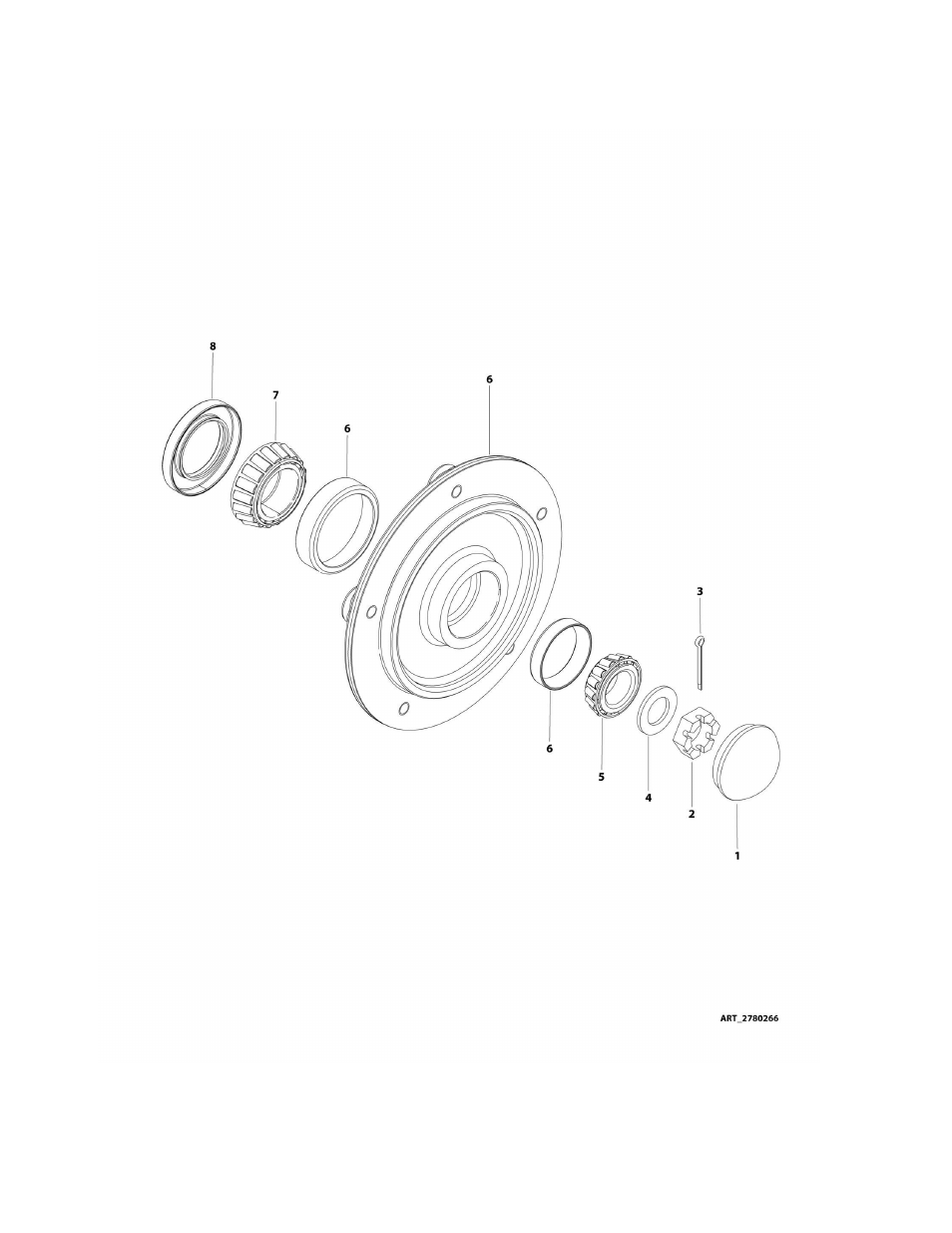 Figure 1-5. hub assembly - rear | JLG 2632ES Operator Manual User Manual | Page 22 / 328