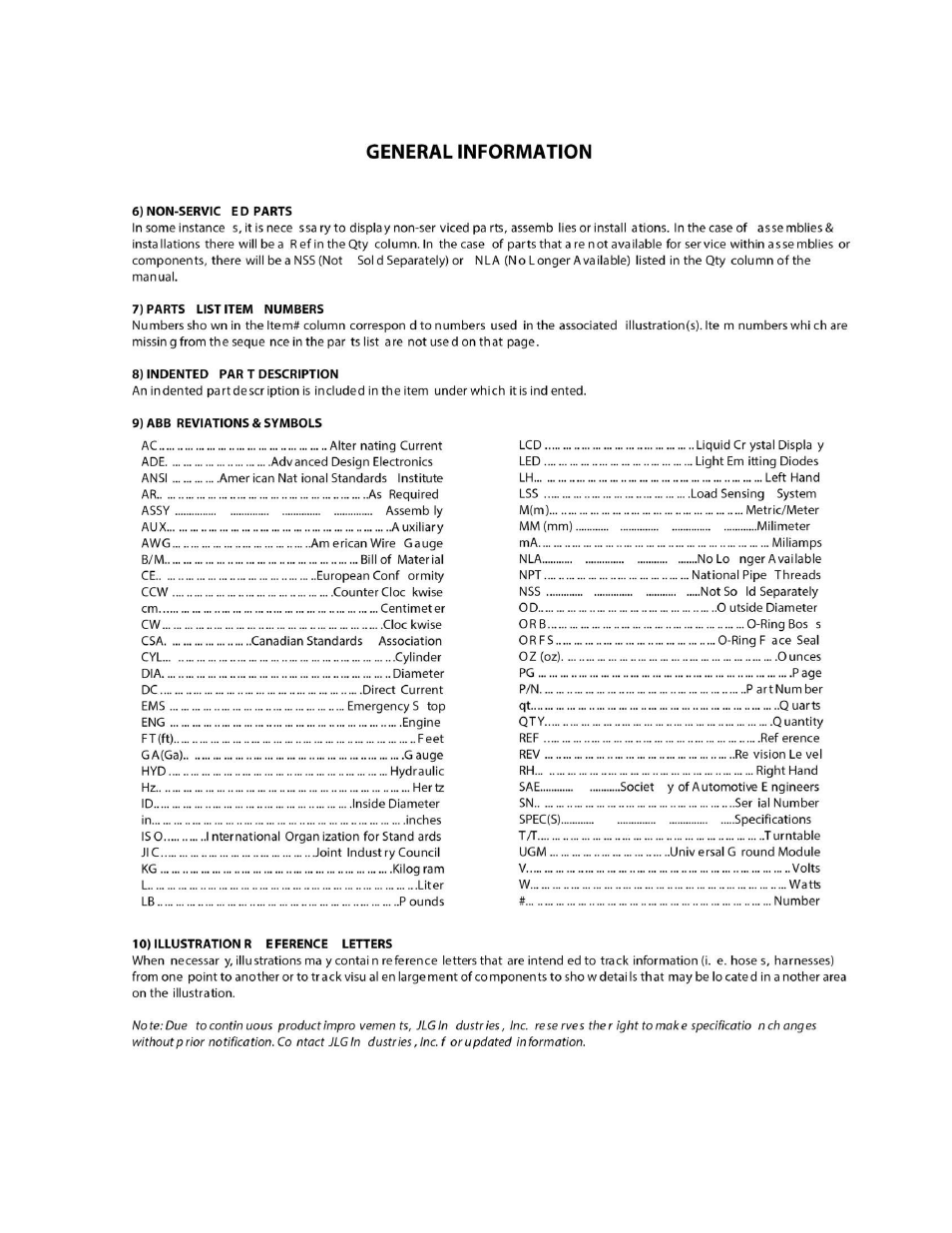 JLG 2632ES Operator Manual User Manual | Page 5 / 328