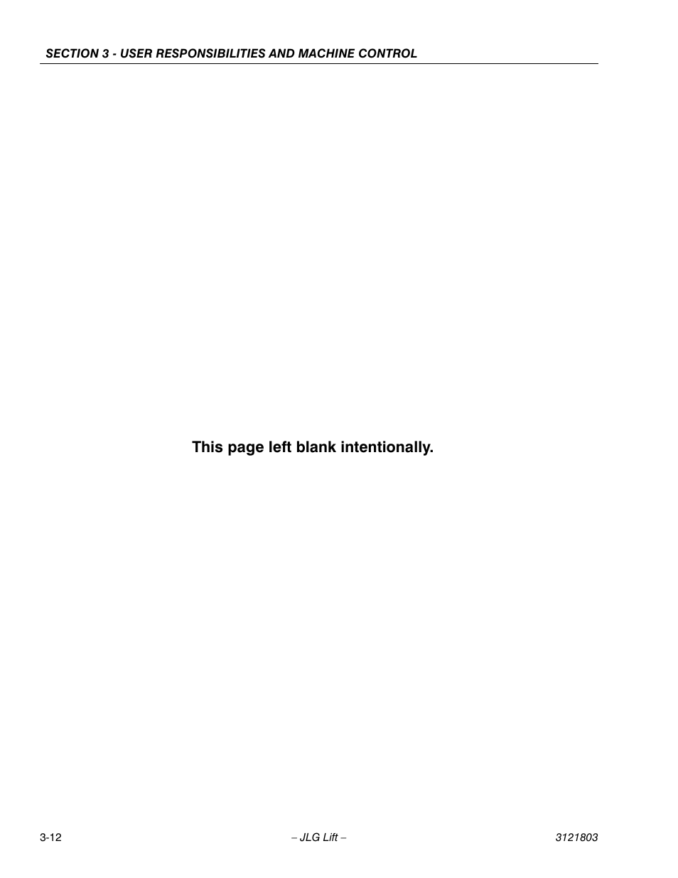 This page left blank intentionally | JLG 400CRT Operator Manual User Manual | Page 32 / 46