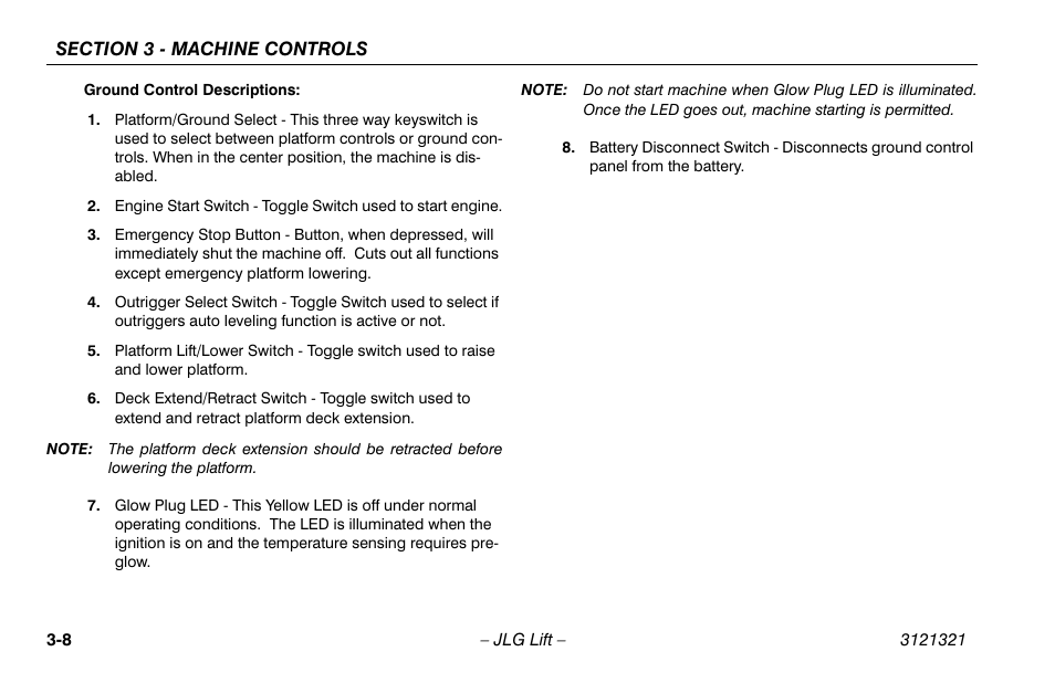 JLG 67SL Operator Manual User Manual | Page 40 / 86
