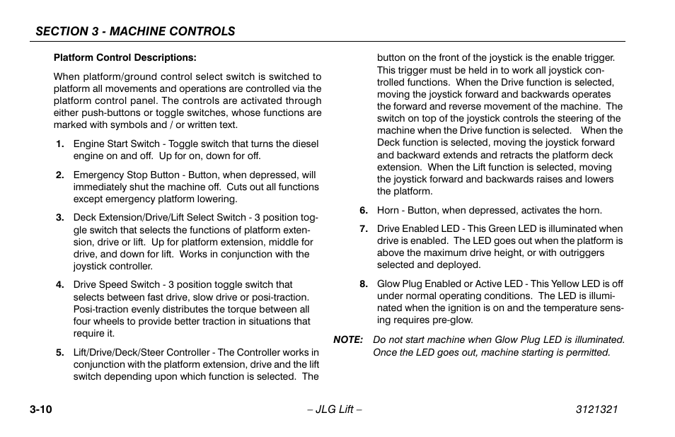 JLG 67SL Operator Manual User Manual | Page 42 / 86