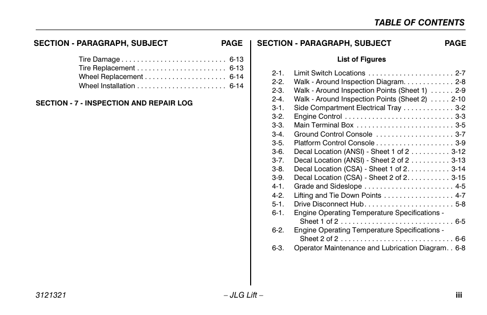 JLG 67SL Operator Manual User Manual | Page 9 / 86
