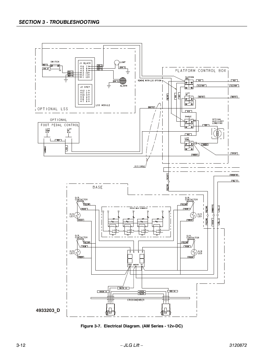 Electrical diagram. (am series - 12v-dc) -12 | JLG 41AM (3120872) Service Manual User Manual | Page 70 / 76