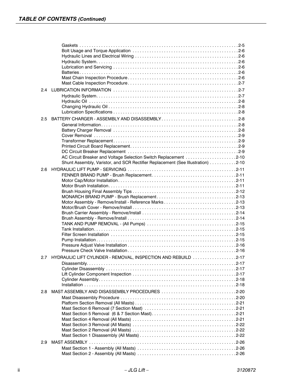 JLG 41AM (3120872) Service Manual User Manual | Page 8 / 76