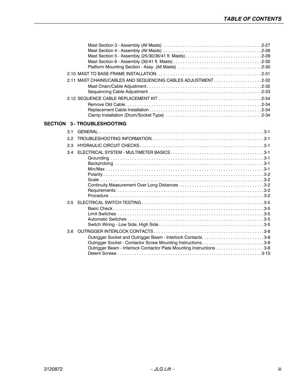 JLG 41AM (3120872) Service Manual User Manual | Page 9 / 76