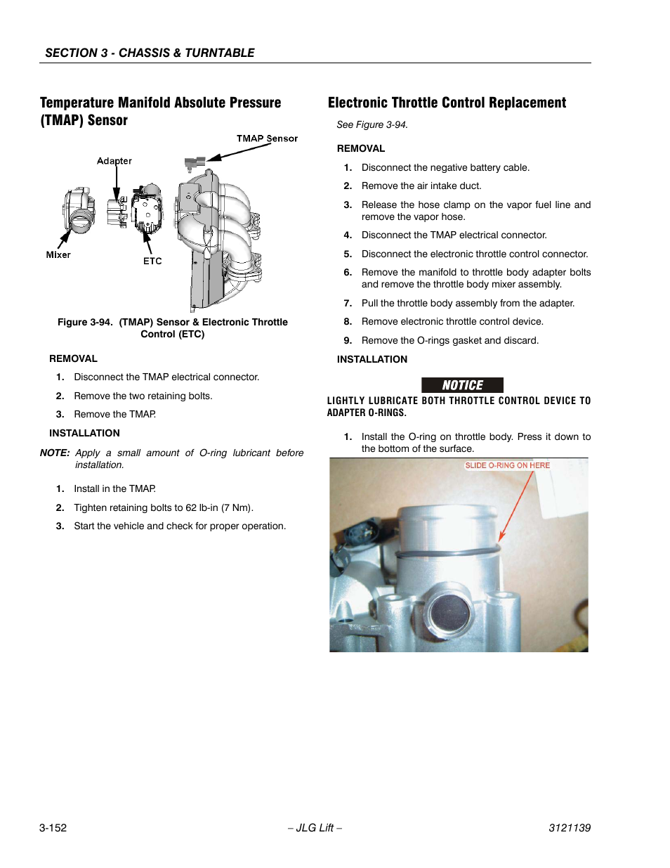 Electronic throttle control replacement | JLG 800S Service Manual User Manual | Page 198 / 372