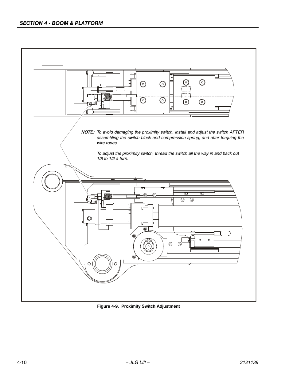 Proximity switch adjustment -10 | JLG 800S Service Manual User Manual | Page 226 / 372