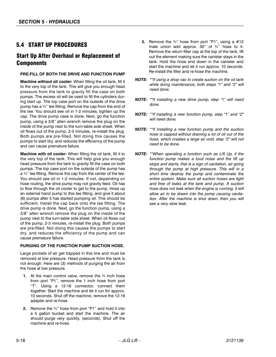 4 start up procedures, Start up procedures -18 | JLG 800S Service Manual User Manual | Page 288 / 372