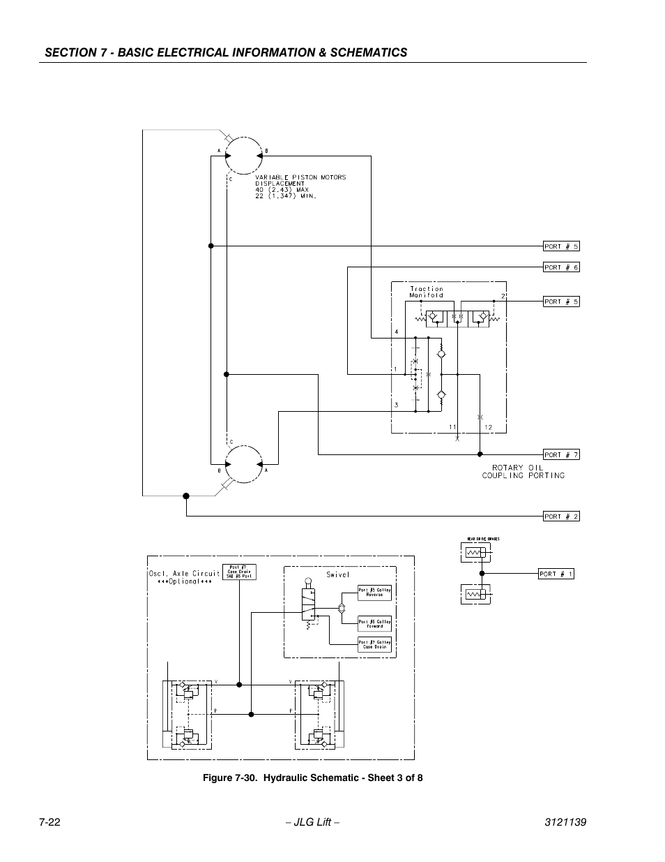 Hydraulic schematic - sheet 3 of 8 -22 | JLG 800S Service Manual User Manual | Page 364 / 372