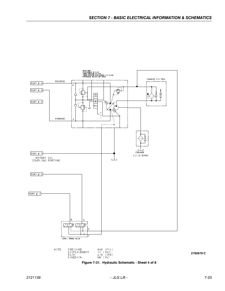 Hydraulic schematic - sheet 4 of 8 -23 | JLG 800S Service Manual User Manual | Page 365 / 372